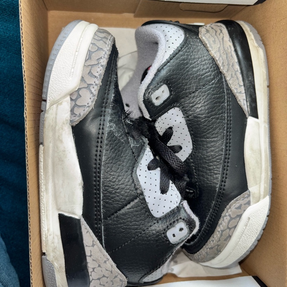 Jordan Kids Black and White Sneakers